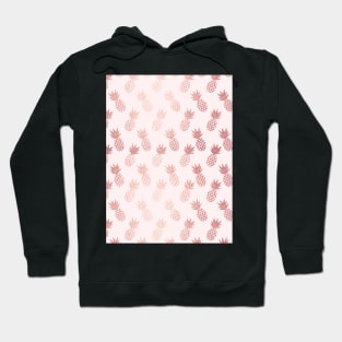 Rose Gold Pineapple Pattern Hoodie